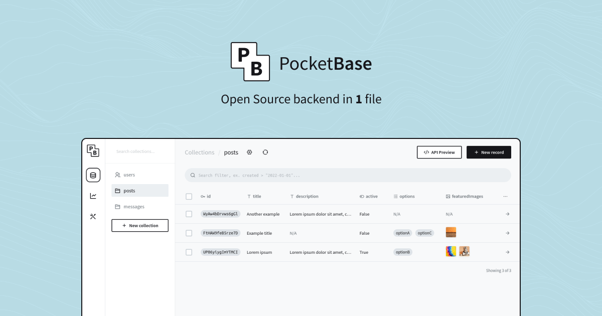 PocketBase Screenshot