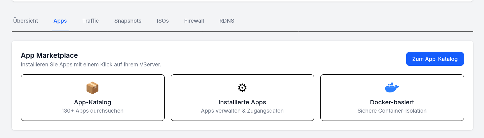 App Marketplace im Kundencenter